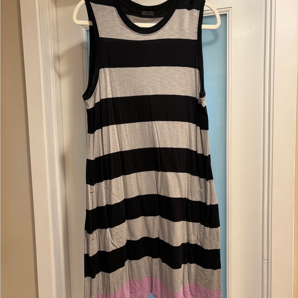 ATM Women’s Striped Sleeveless Dress